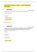 NURS 6531N FINAL EXAM 2 – QUESTION AND ANSWERS
