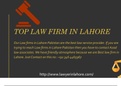 Top law firms in Lahore - Professional Law firm in Lahore