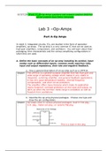 ECET220 Week 3 Lab–Op-Amps questions and answers solution 2020 full solved problem docs DeVry University