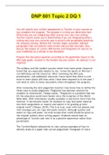 DNP 801 Topic 2 DQ 1 