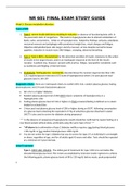 Chamberlain College of NursingNR601 Final Exam Study Guide (Version 2) / NR 601 Final Exam Study Guide (Newest 2020): 