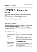 Art of Filmmaking Course & Lecture Notes Week 7