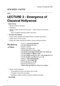 Art of Filmmaking Course & Lecture Notes Week 3