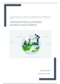 Samenvatting Sustainable Business Development - Eva van Veen
