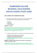NUR2513 / NUR 2513 MATERNAL CHILD NURSING  EXAM 2 STUDY GUIDE latest version
