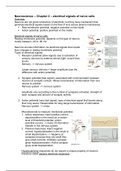 Summary Chapter 2 electrical signals of nerve cells 
