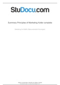 Summary Principles of Marketing Kotler