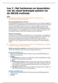 Les 1 | Het herkennen en beoordelen van de vitaal bedreigde patiënt via de ABCDE-methode