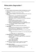 Moleculaire diagnostiek 1 samenvatting colleges