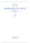 Individuele FiA toets 2.1 en 2.2