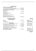 Cash Flow statements-Spread sheet 