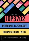 IOP3702 Exam Pack - this is all you need! Questions and Answers 