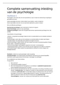 Samenvatting inleiding van de psychologie enkele hoofdstukken