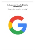 Basisprincipes van online marketing - Google Digitale Werkplaats antwoorden modules