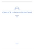 IEB GRADE 10 INFORMATION TECHNOLOGY THEORY DEFINITIONS