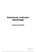 Leeroverzicht - Statistische Methoden (STM, 4052STAME) - MST