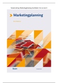 Samenvatting Marketingplanning HS 4 t&sol;m 6