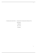 COMM 400 Week 1 Communication Journal Entry 1, Organizational Communication Information Flow