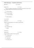 MATH 302 Quiz 1 – Question and Answers/MATH 302 QUIZ 1 – QUESTION AND ANSWERS – SET 4{GRADED A }