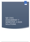 SJD ASSIGNMENT 7 SEMESTER 2 2020 SOLUTIONS