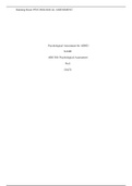 ABS 300 Week 5 Final Paper, Psychological Assessment Report{GRADED A}