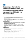  Becoming a Character for Commerce emotion labor self subordination 