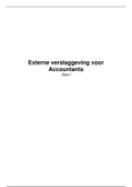 Externe Verslaggeving voor Accountants - deel I
