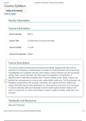 Chamberlain College of Nursing : NR512 Syllabus / NR 512 Syllabus : Fundamentals of Nursing Informatics (LATEST, 2020)(All Correct, Download to score A)