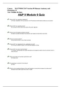 BSC 2347 AP 2 Module 6 Quiz (3 Latest Versions), BSC 2347 AP 2 (Latest) Human Anatomy and Physiology II, Get good score with more Versions,  Rasmussen College