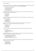 Exam 3 ENDOCRINE Questions and Answers (latest Update), 100% Correct, Download to Score A