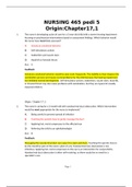 NURSING 465 pedi 5 Origin:  Chapter 17, 1 Completed A-with Elaborate Feedback/Rationale displayed