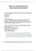 HESI V1 2018 EXIT EXAM QUESTIONS/ANSWERS{GRADED A PLUS}