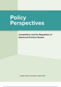 POLICY PERSPECTIVES| COMPETITION & THE REGULATION OF ADVANCED PRACTICE NURSES