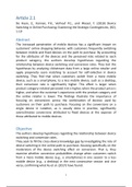 Summary article 2.1De Haan, E., Kannan, P.K., Verhoef P.C., and Wiesel, T. (2018) Device Switching in Online Purchasing: Examining the Strategic Contingencies,