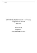 CMY3708 Qualitative research in criminology
