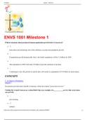 ENVS 1001 Milestone 1,100% CORRECT