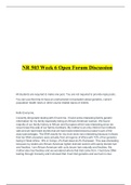NR 503 Week 6 Open Forum Discussion{GRADED A}