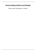 samenvatting positieve psychologie 