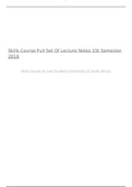 SCL1501 Skills Course Full Set Of Lecture Notes 1St Semester 2016