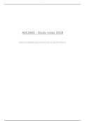 ADL2601 Administrative Law Study Notes