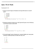 MATH 2058 TEAS Math Practice Questions Answers, South university