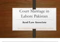Court Marriage in Lahore Pakistan - Solve Your Legal Issue By Expert