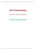 ATI Fundamentals (7 Versions) Latest Best Document for Exam Preparation 