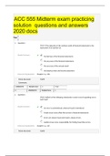 ACC 555 Midterm exam practicing solution  questions and answers 2020 docs 