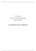 Essay PYC2614 - Community psychology: Building foundations  Community Psychology, ISBN: 9780429664472