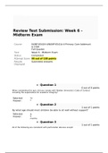 NUNP 6541N, Primary Care Adolescnt & Child - Exam Week 6 Midterm (Fall Qtr)