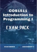 COS1511 - Introduction to Programming I Exam Pack