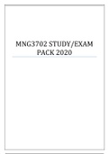 MNG3702 EXAM STUDY PACK 2020