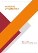 Samenvatting  Klinische Optometrie 1