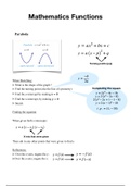 Mathematics Functions notes (Paper one)